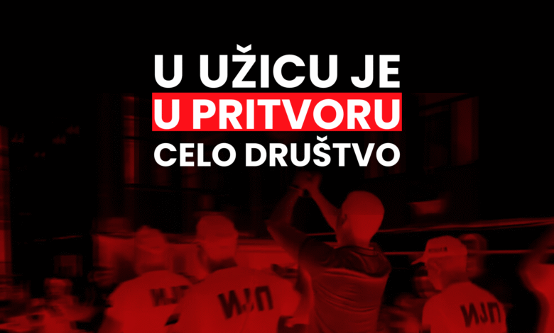 Građanske inicijative: Represija nad celim društvom, pritvor određen studentu, profesoru, direktoru NVO, odborniku, advokatu, građanima 1 Uzice pritvor
