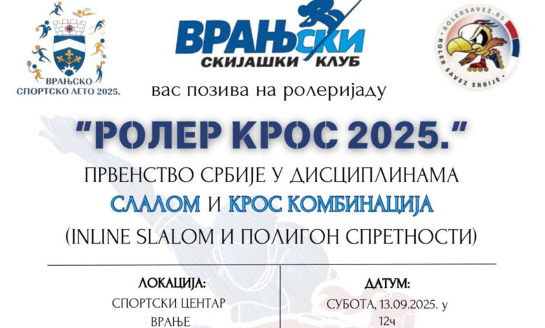 Rolerijada"Roler kros 2025" u subotu u Vranju 1 roleri